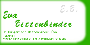 eva bittenbinder business card